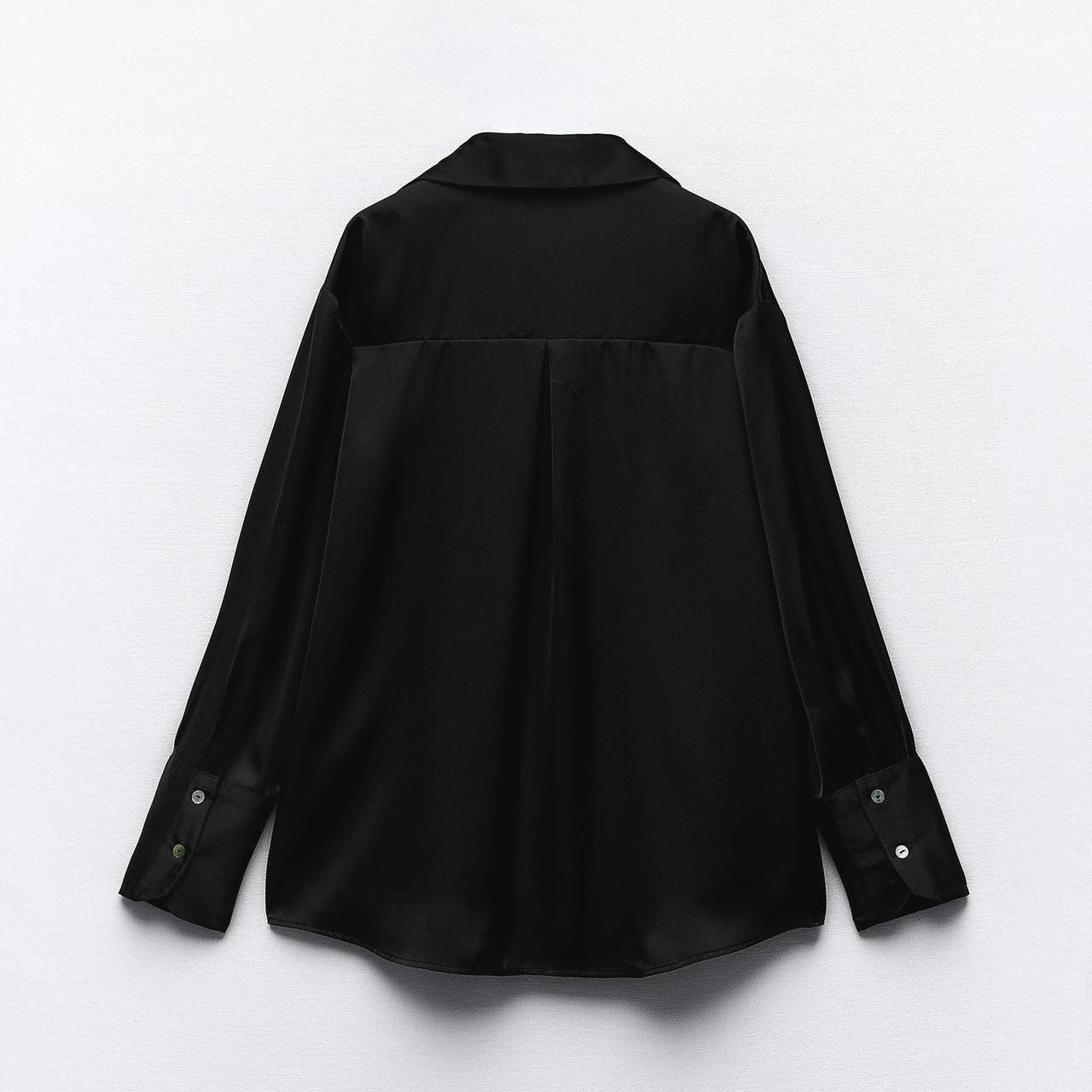 Thin black silk shirt