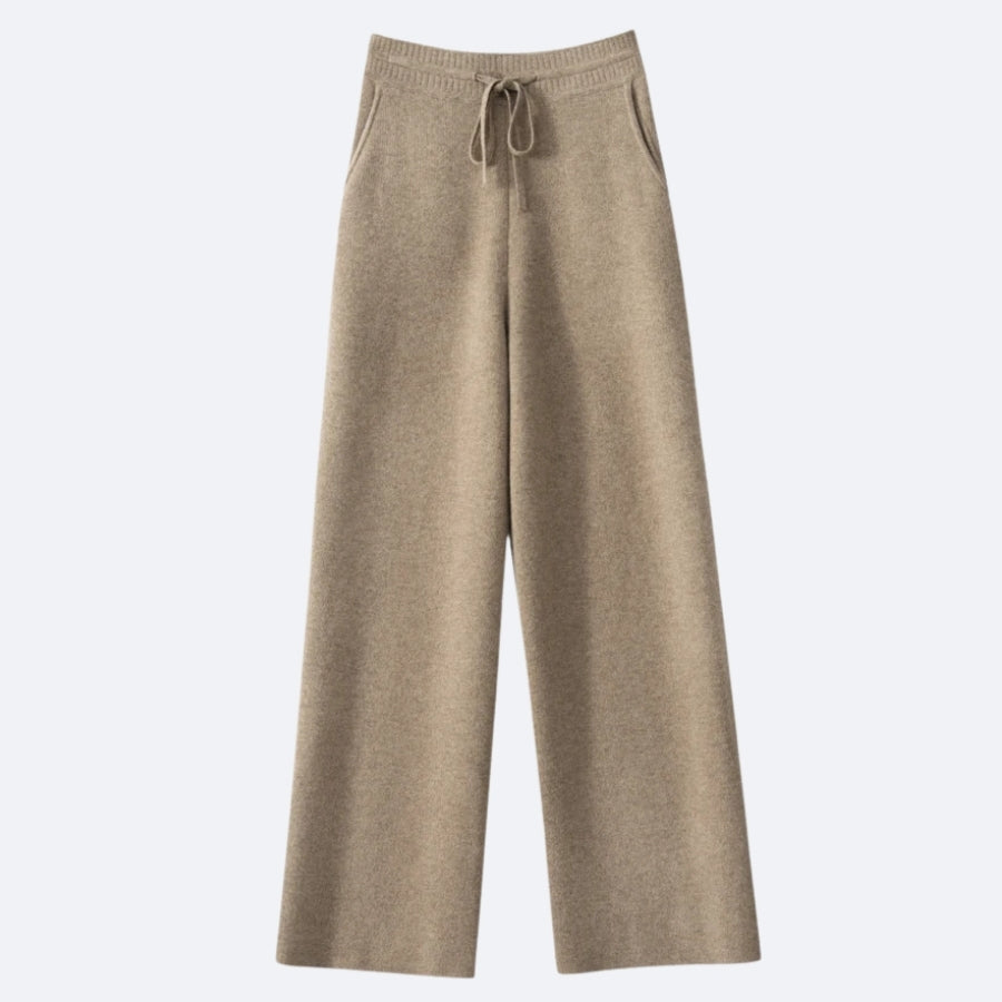 Light Taupe Wide Leg Trousers – Casual Elegance and Versatility