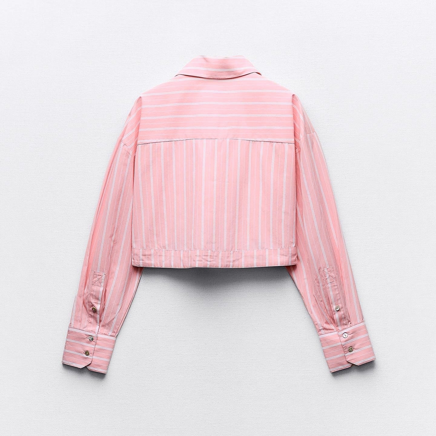 Veste lignée rose clair