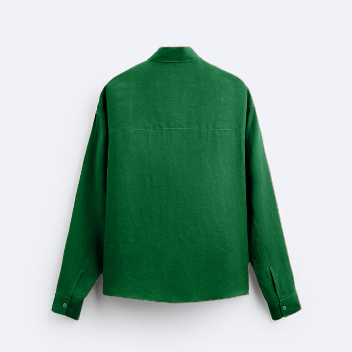 Chemise en coton vert