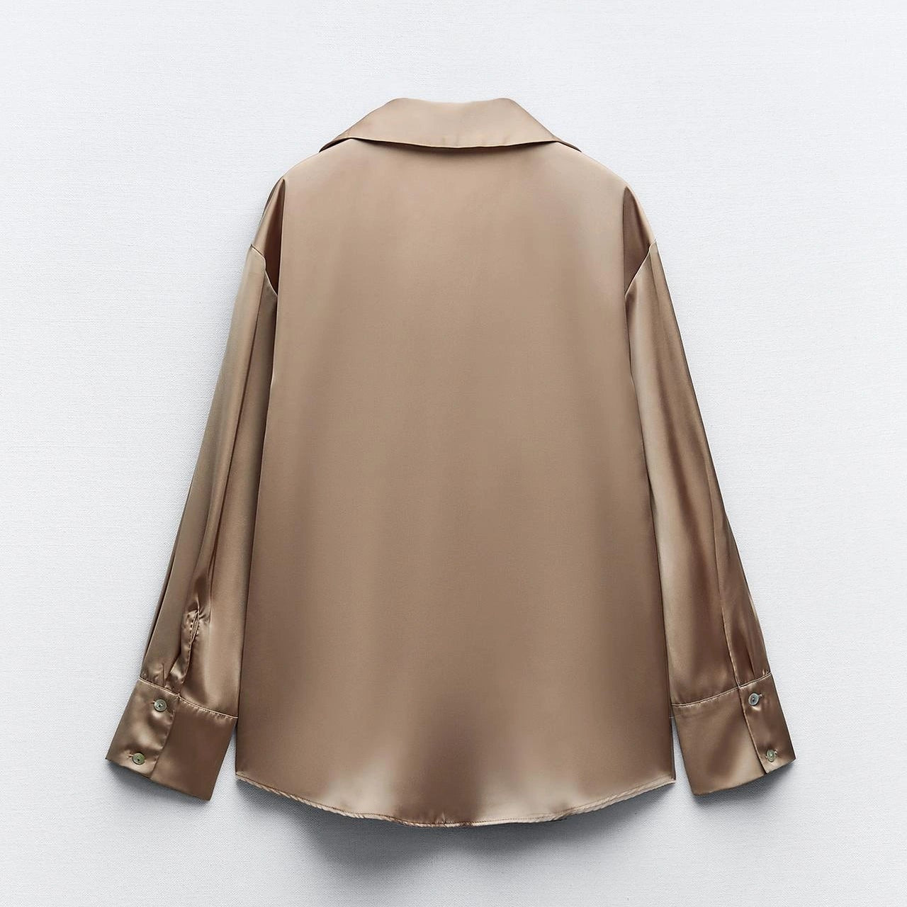 Chemise fine en soie doré