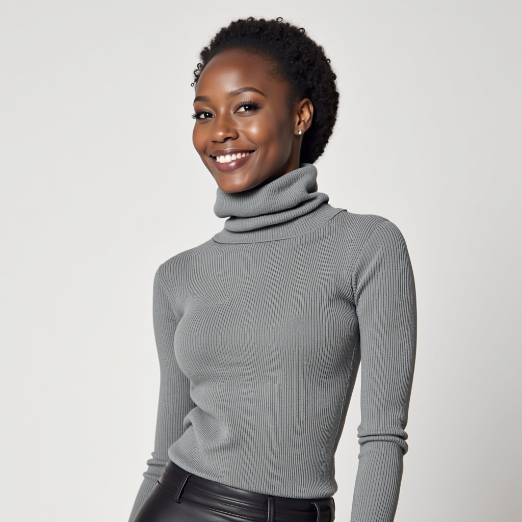 Col Roulé Élégance Acier