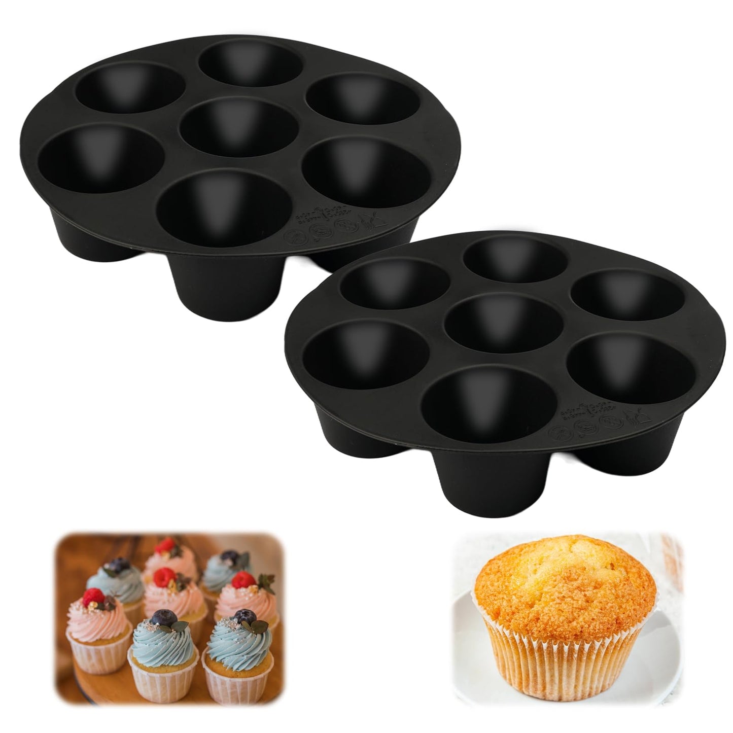 Moule à Muffins en Silicone réutilisable pour Airfryer