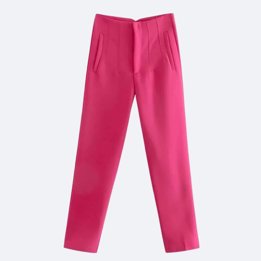 Pantalon Rose Fuchsia – Modernité Audacieuse et Élégance