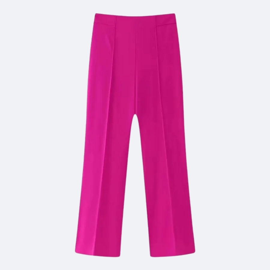 Wide-legged Fuchsia Pink Trousers – Bold and Contemporary Elegance