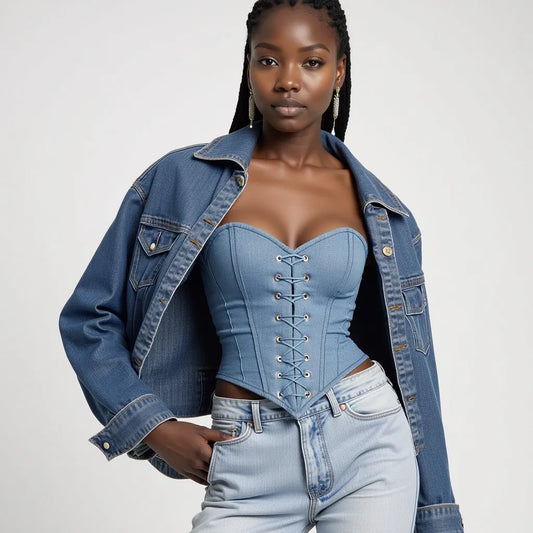 Corset en jean Audace Denim