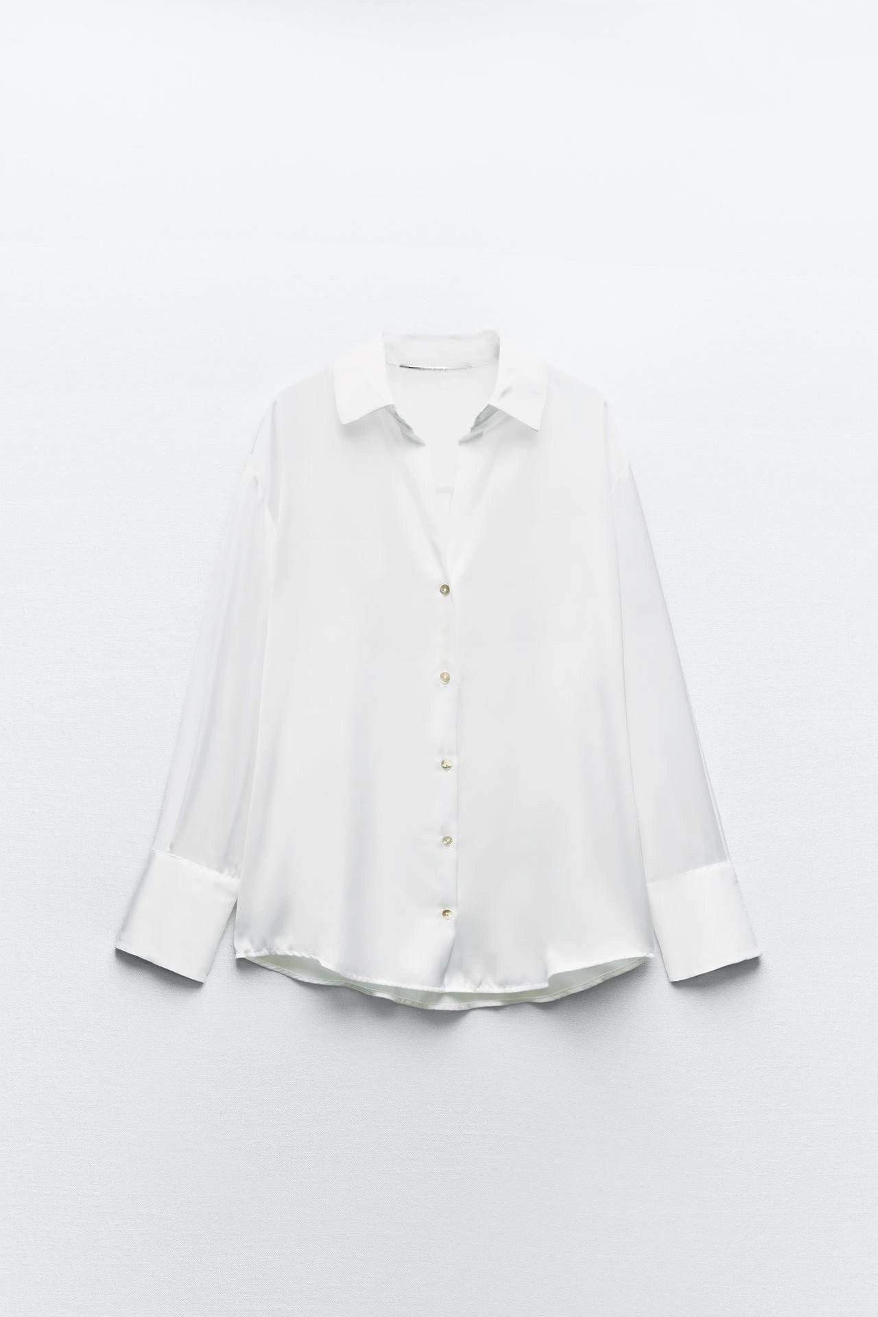 Chemise fine en soie blanc