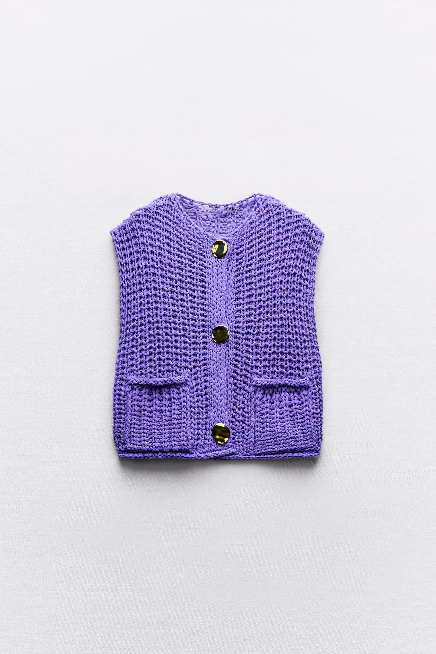 Pull en maille mauve