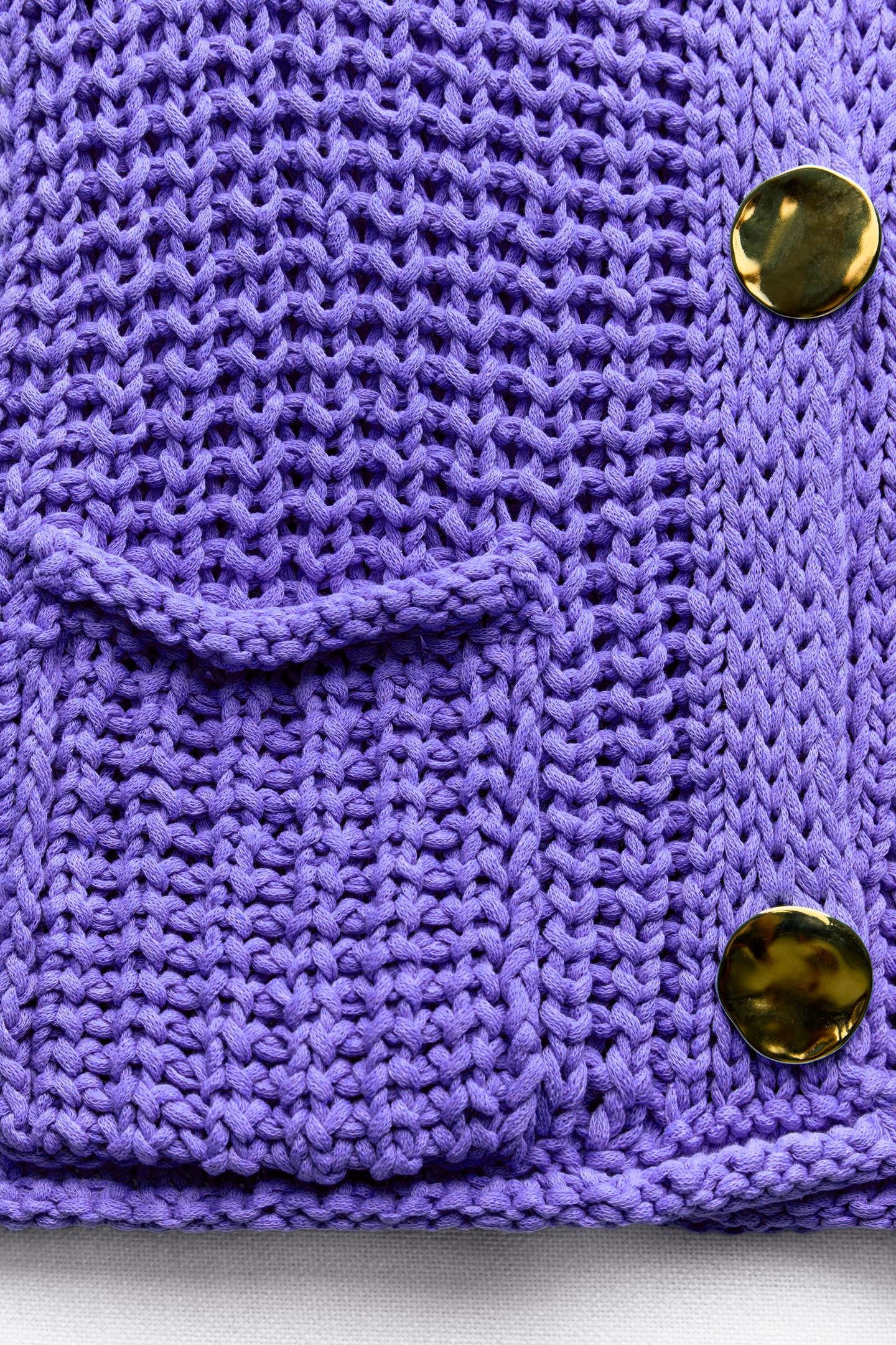 Pull en maille mauve