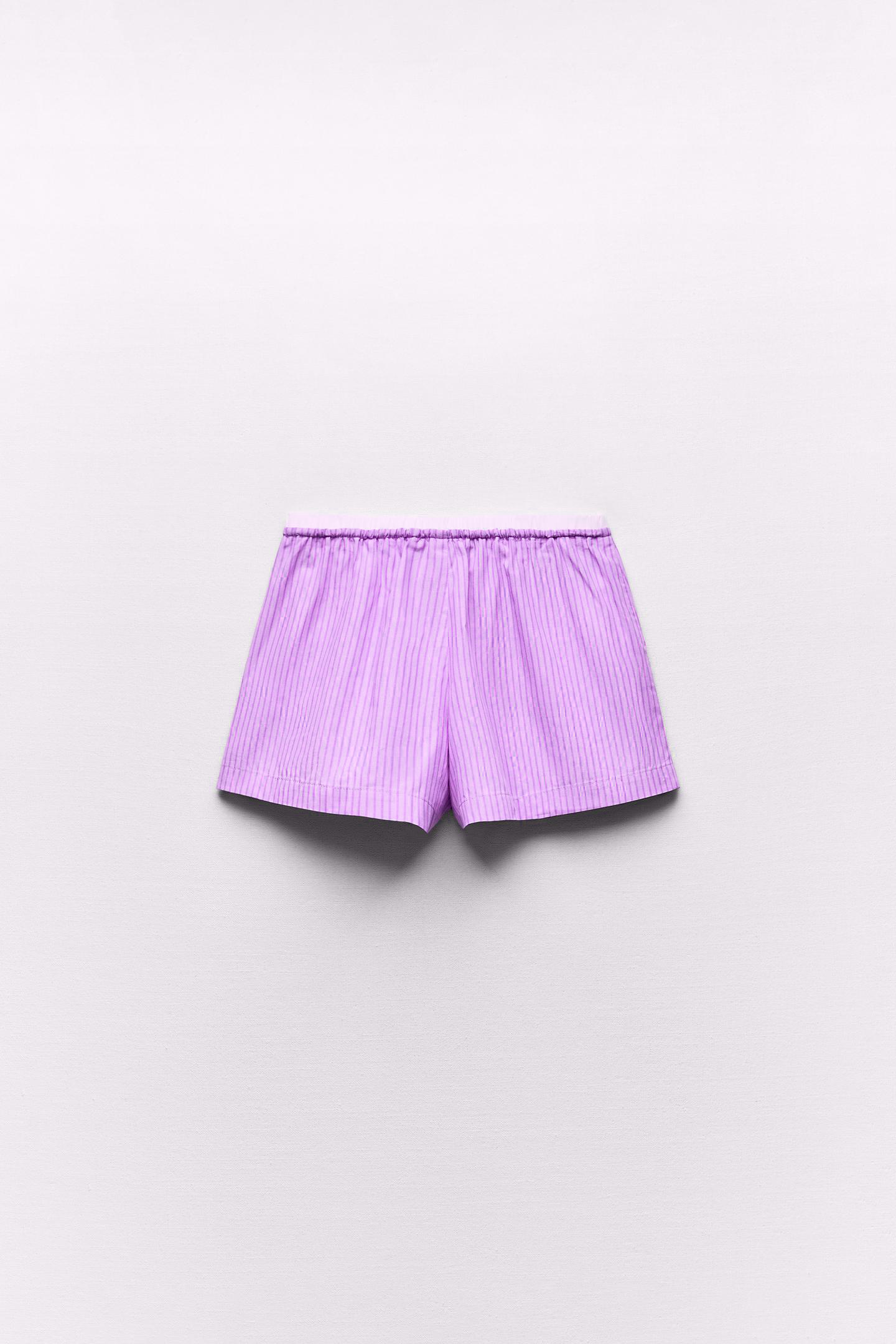 Short rayé rose