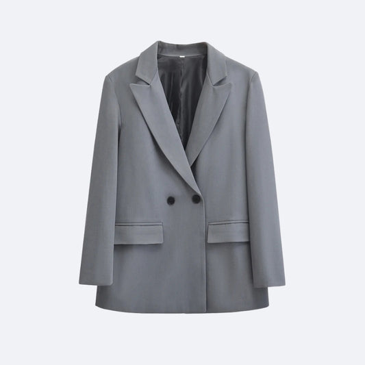 Blazer Oversize Élégant – Gris