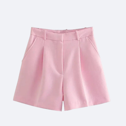 Short Tailleur Rose Poudré