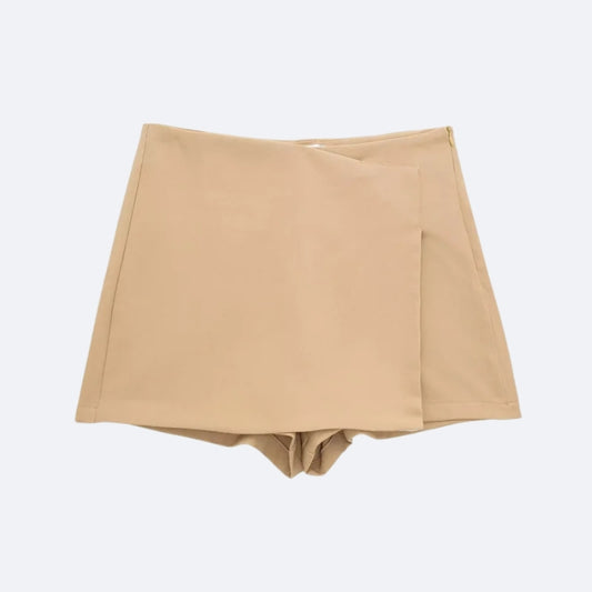 Skort Portefeuille Minimaliste Beige – Chic & Confortable