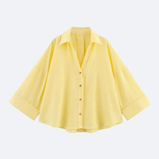 Chemise Jaune Élégante – Éclat & Fraîcheur