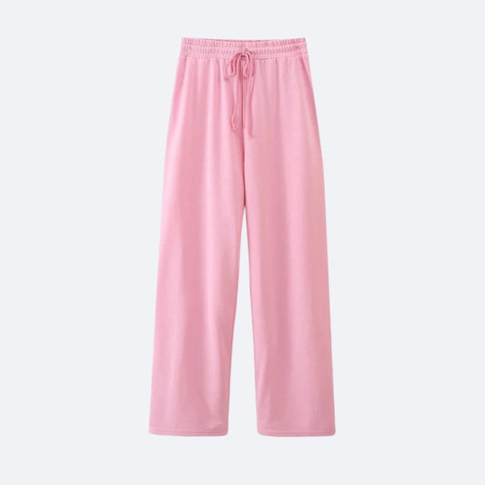Pantalon Large Rose Pastel – Élégance Décontractée et Douceur