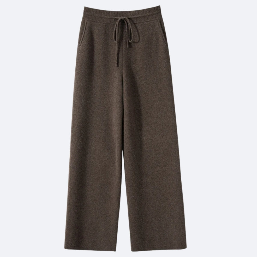 Pantalon Large Marron – Élégance Naturelle et Confort Décontracté
