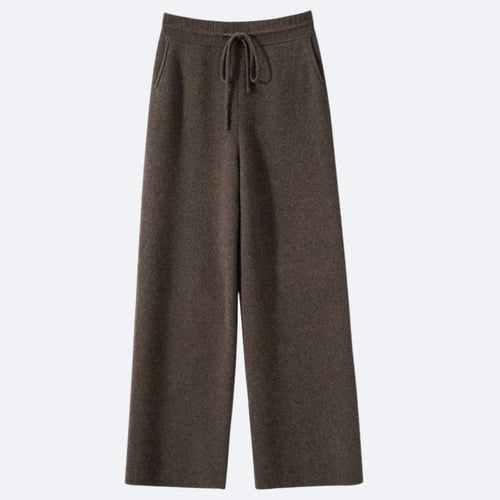 Pantalon Large Marron – Élégance Naturelle et Confort Décontracté