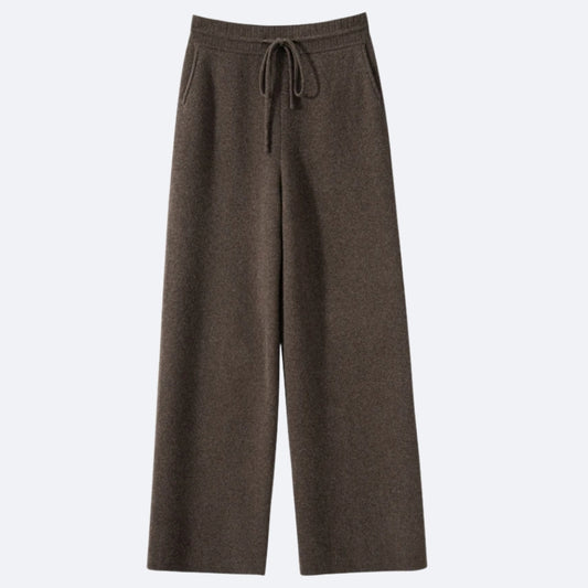Pantalon Large Marron – Élégance Naturelle et Confort Décontracté