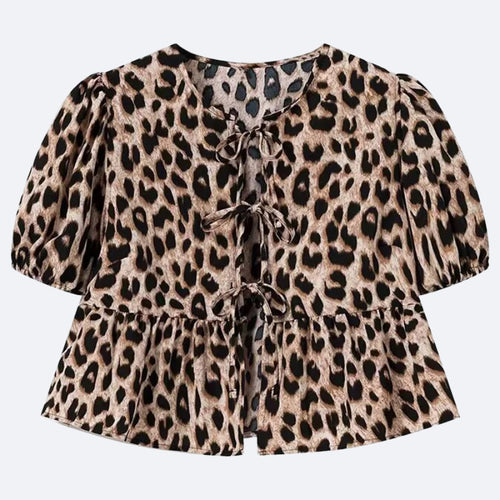 Blouse Léopard à Nœuds – Audace & Style