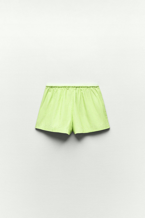 Short rayé jaune
