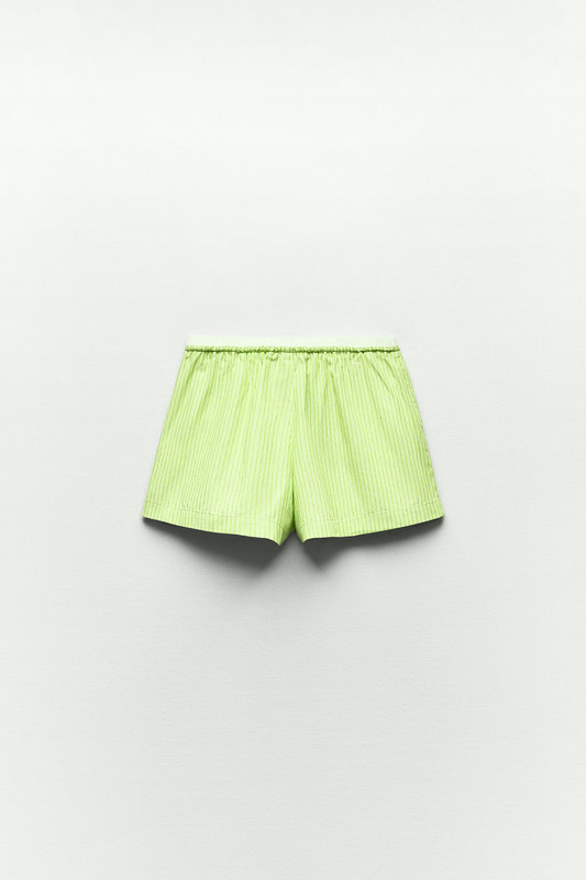 Short rayé jaune