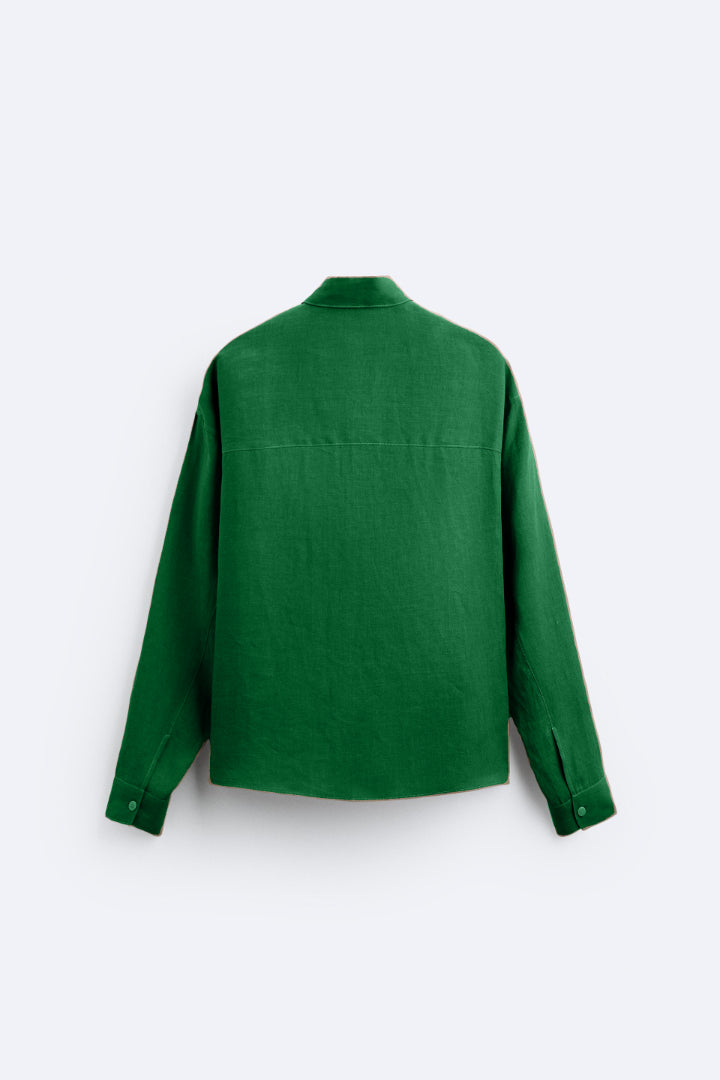 Chemise en coton vert