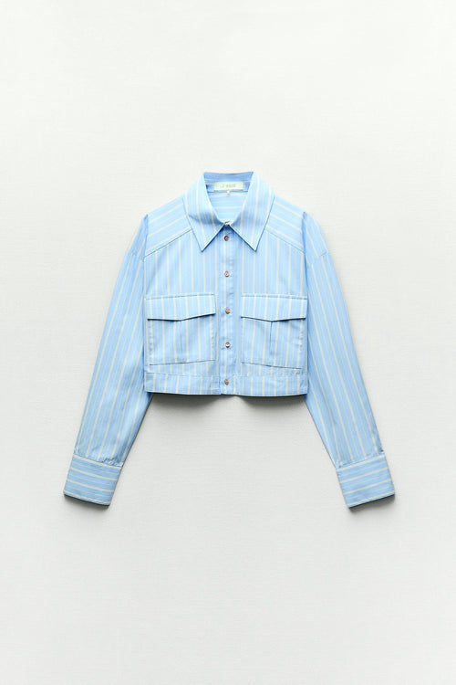 Veste lignée bleu