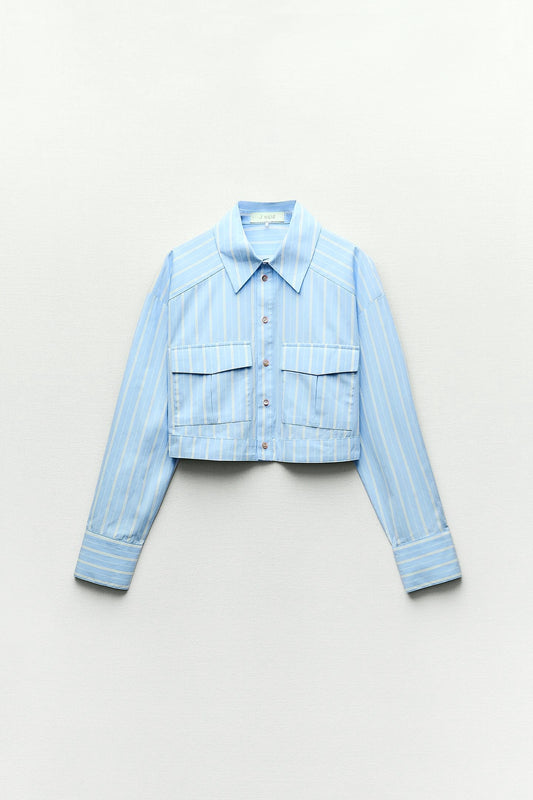 Veste lignée bleu