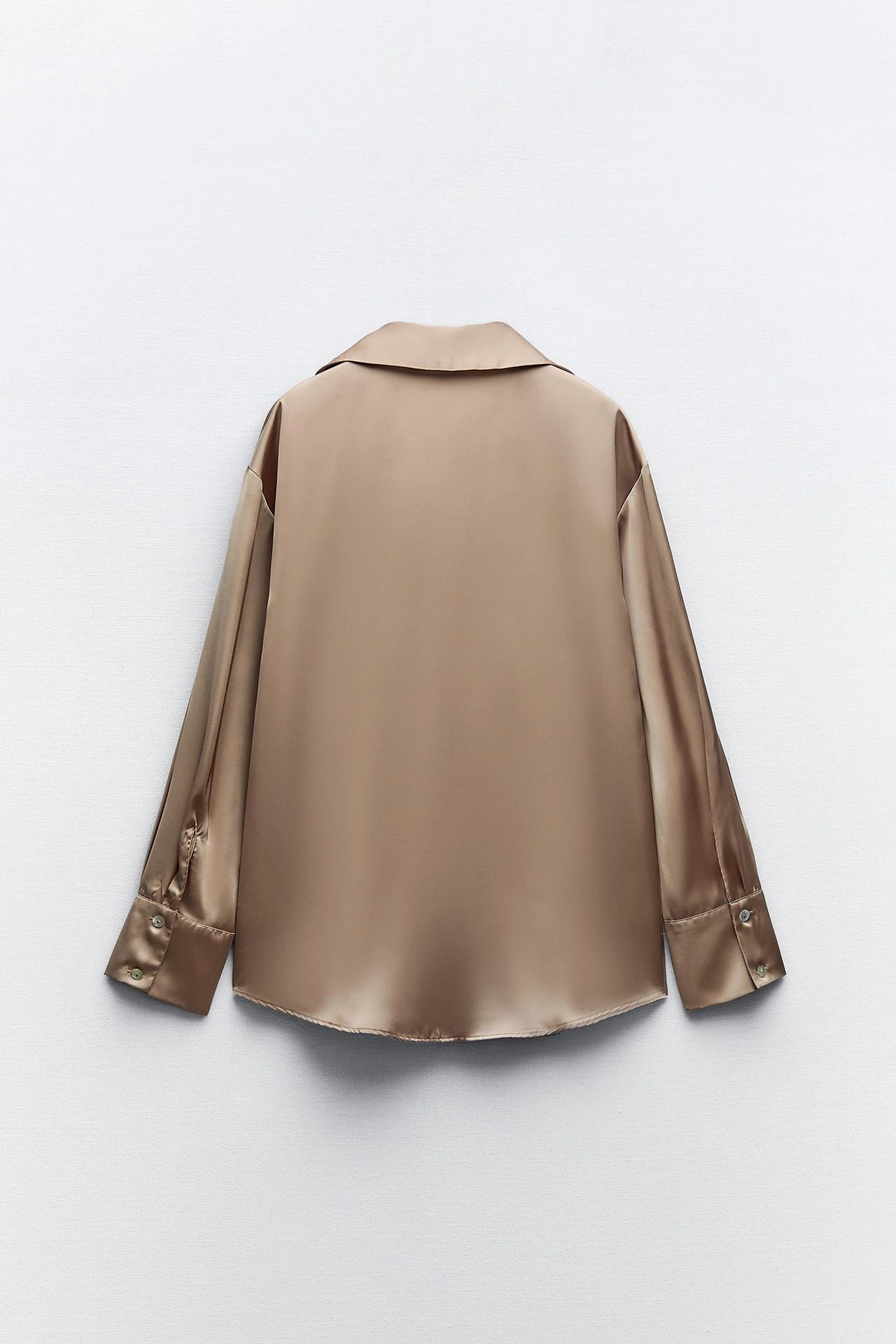 Chemise fine en soie doré