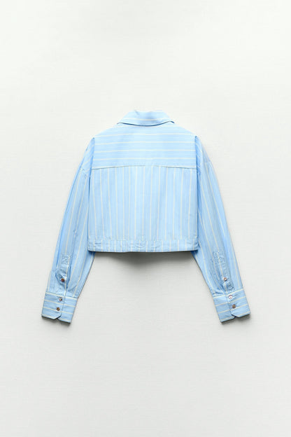 Veste lignée bleu