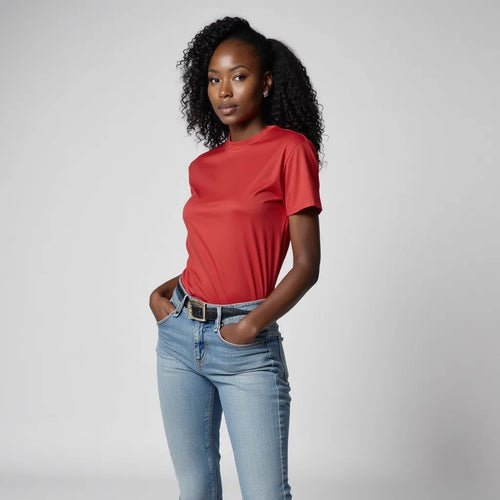 T-shirt Femme Rouge Piment – Le feu doux de votre dressing