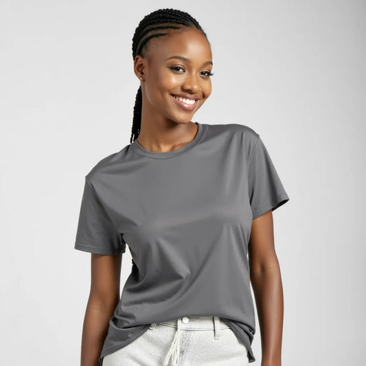 T-shirt Femme Gris Minéral – Élégance naturelle et sobriété moderne
