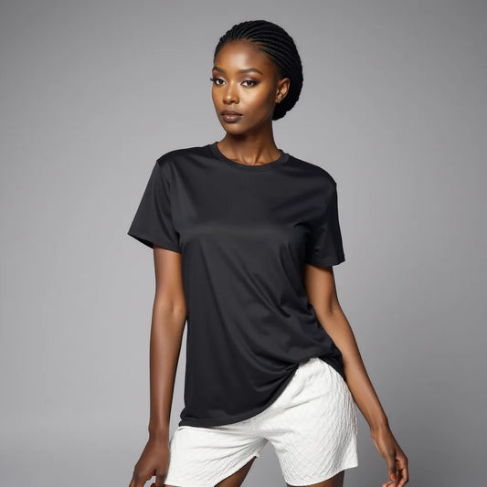 T-shirt Femme Noir Éclipse – L'intemporel réinventé