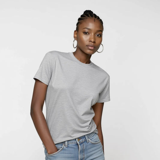 T-shirt Femme Gris Horizon – Le neutre qui fait mouche