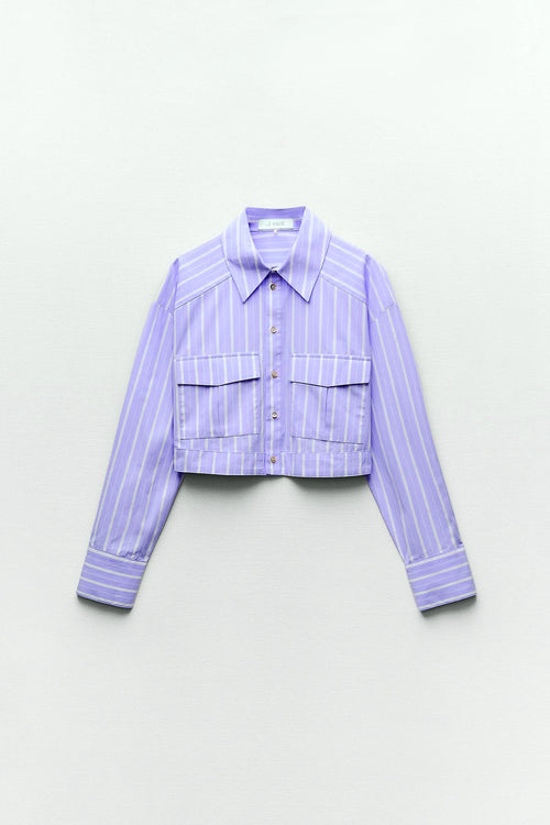 Veste lignée mauve