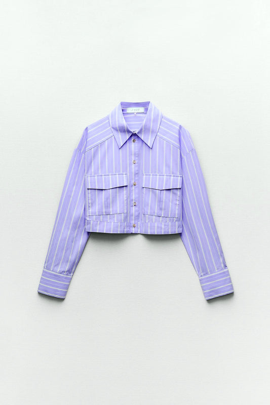 Veste lignée mauve
