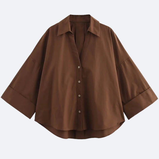 Chemise Marron Élégante – Chaleur & Sobriété