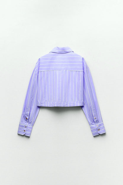 Veste lignée mauve