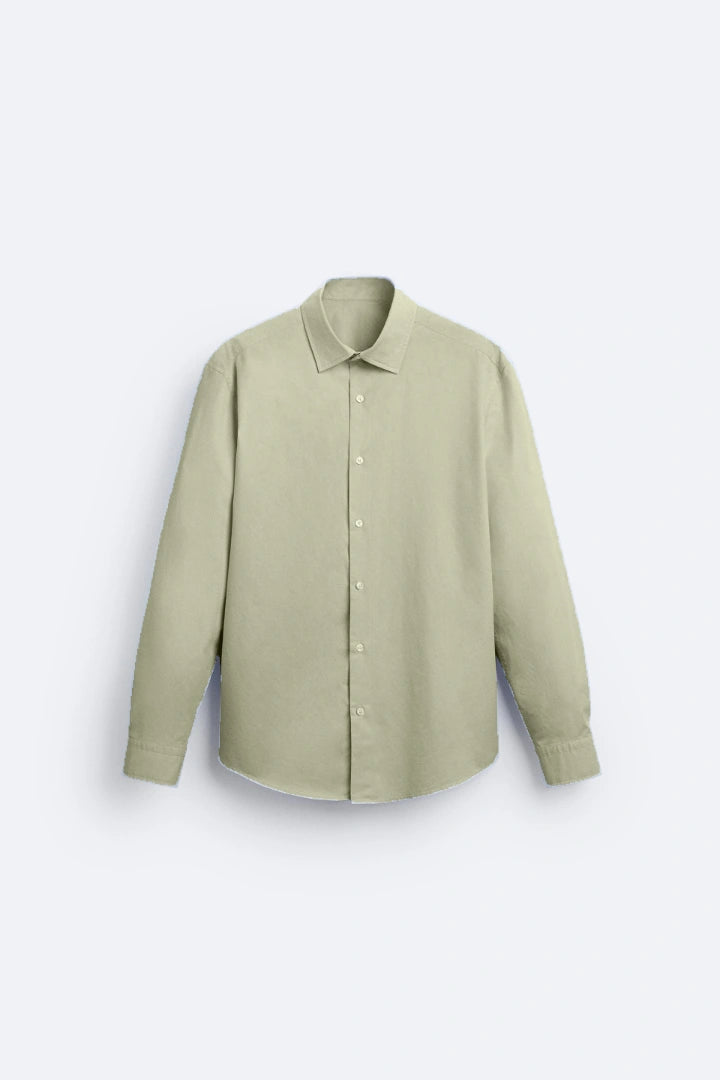 Chemise jaune pastel