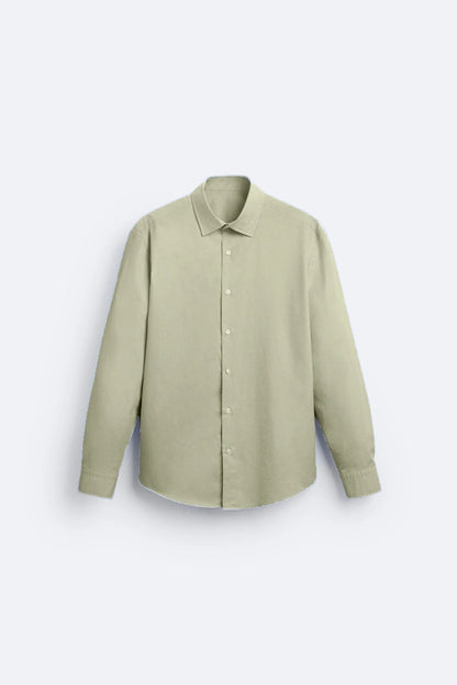 Chemise jaune pastel