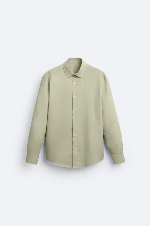 Chemise jaune pastel