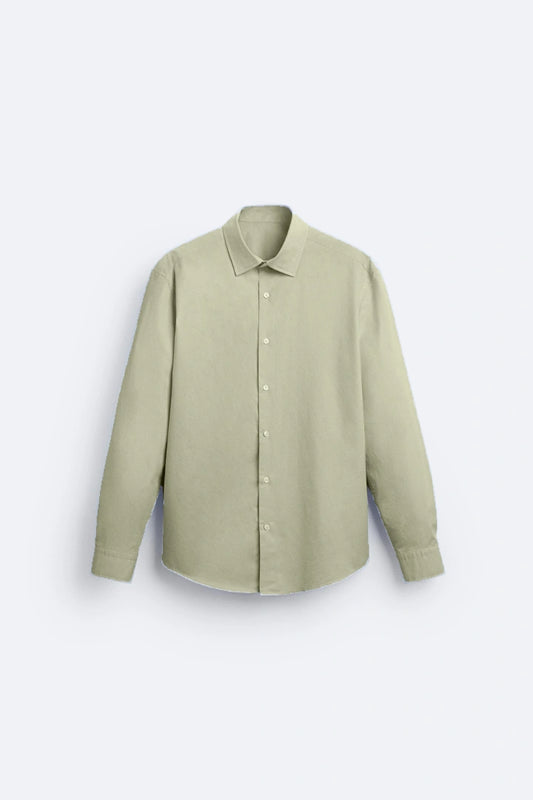 Chemise jaune pastel