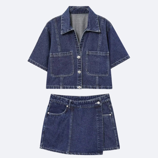 Set Veste & Jupe en Jean – Le Duo Denim Tendance