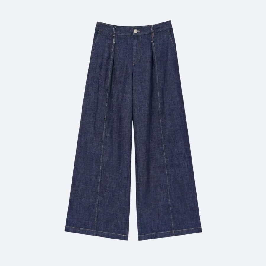 Pantalon Large en Jean – Élégance Décontractée