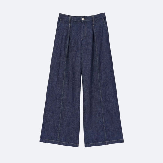 Pantalon Large en Jean – Élégance Décontractée