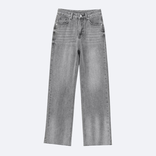 Jean Droit Gris Délavé – Look Urbain & Moderne