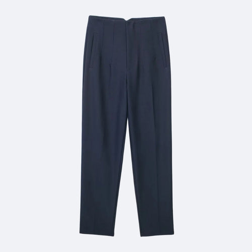 Pantalon Droit Bleu Marine – Élégance Intemporelle et Sobriété Chic