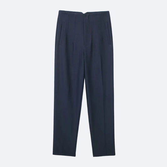 Pantalon Droit Bleu Marine – Élégance Intemporelle et Sobriété Chic