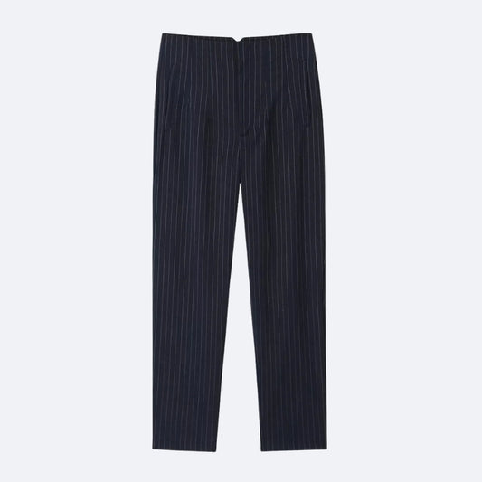 Pantalon Droit Rayé – Élégance Classique et Modernité