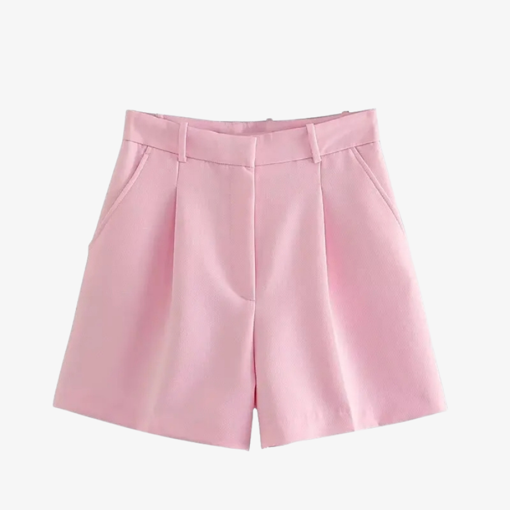 Short Tailleur Rose Poudré
